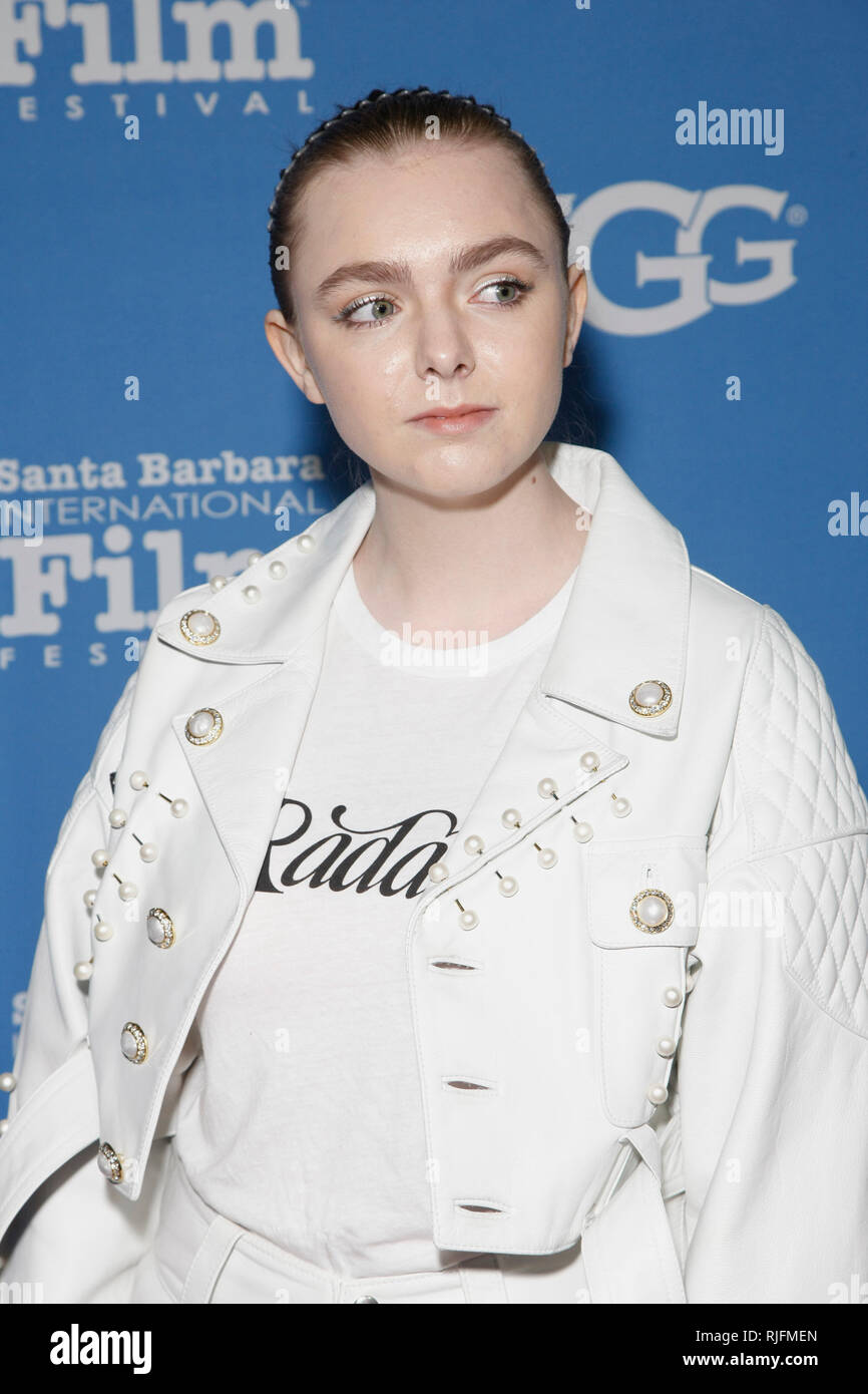 Santa Barbara, USA. 05th Feb, 2019. Santa Barbara, CA - FEB 05: Elsie Fisher attends the Virtuosos Award at the 34th Annual Santa Barbara International Film Festival at the Arlington Theatre on February 05, 2019 in Santa Barbara, CA. Credit: CraSH/imageSPACE Credit: Imagespace/Alamy Live News Stock Photo