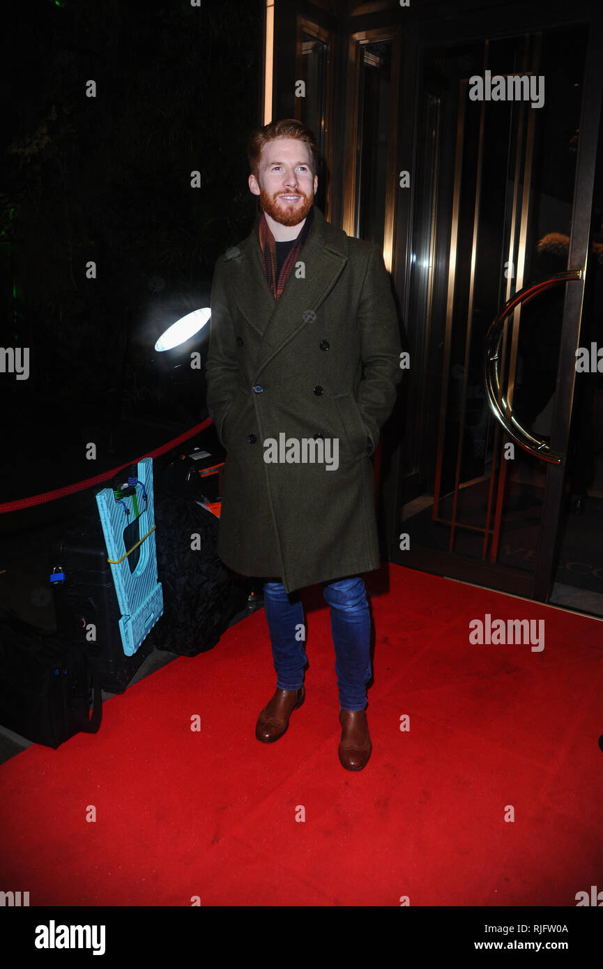 Neil Jones attends the Ray Burmiston fundraising exhibition at The Athenaeum Hotel in London. Stock Photo