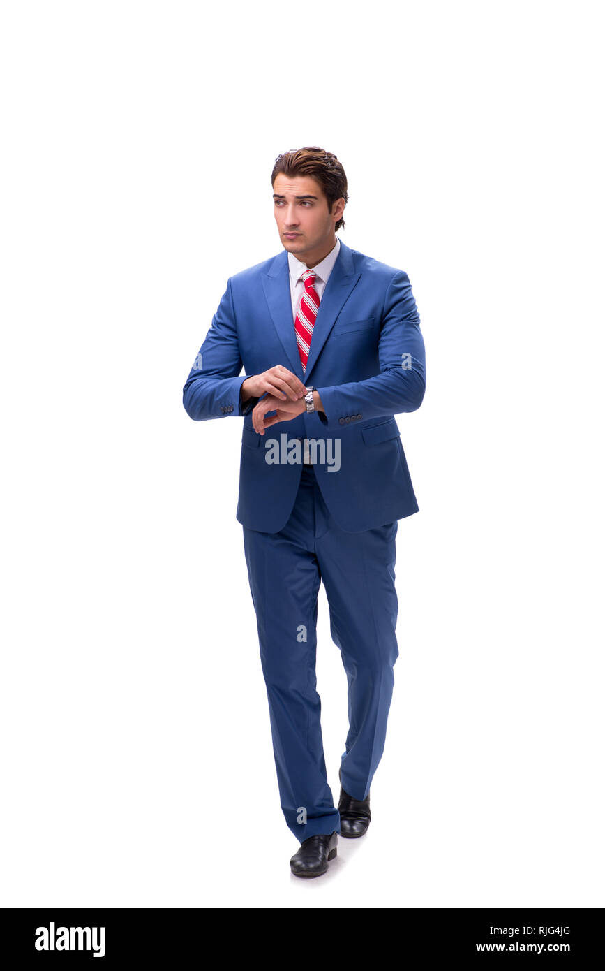 Handsome young businessman isolated on white background Stock Photo - Alamy