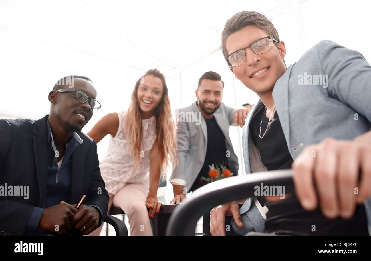 successful business team in the office Stock Photo - Alamy