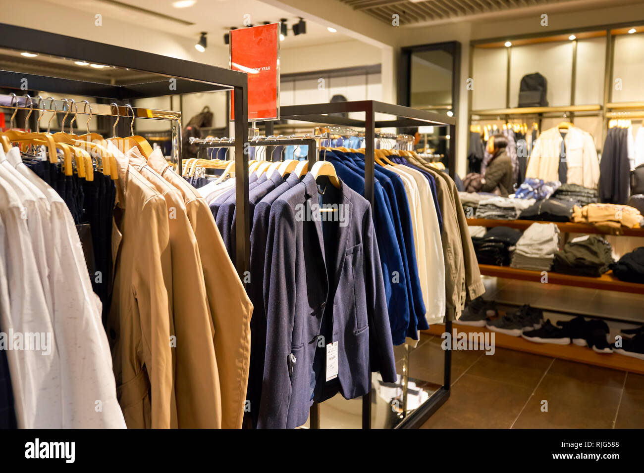 HONG KONG JANUARY 27, 2016 interior of Zara store at Elements