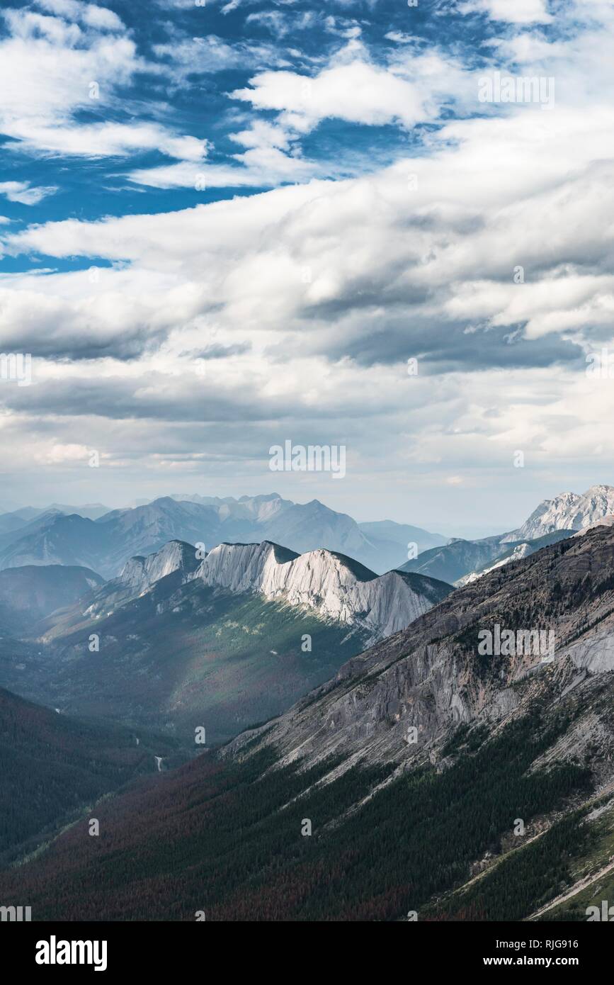 Striking mountain range dramatic mood Ashlar Ridge Jasper National Park British Columbia Canada Stock Photo Alamy