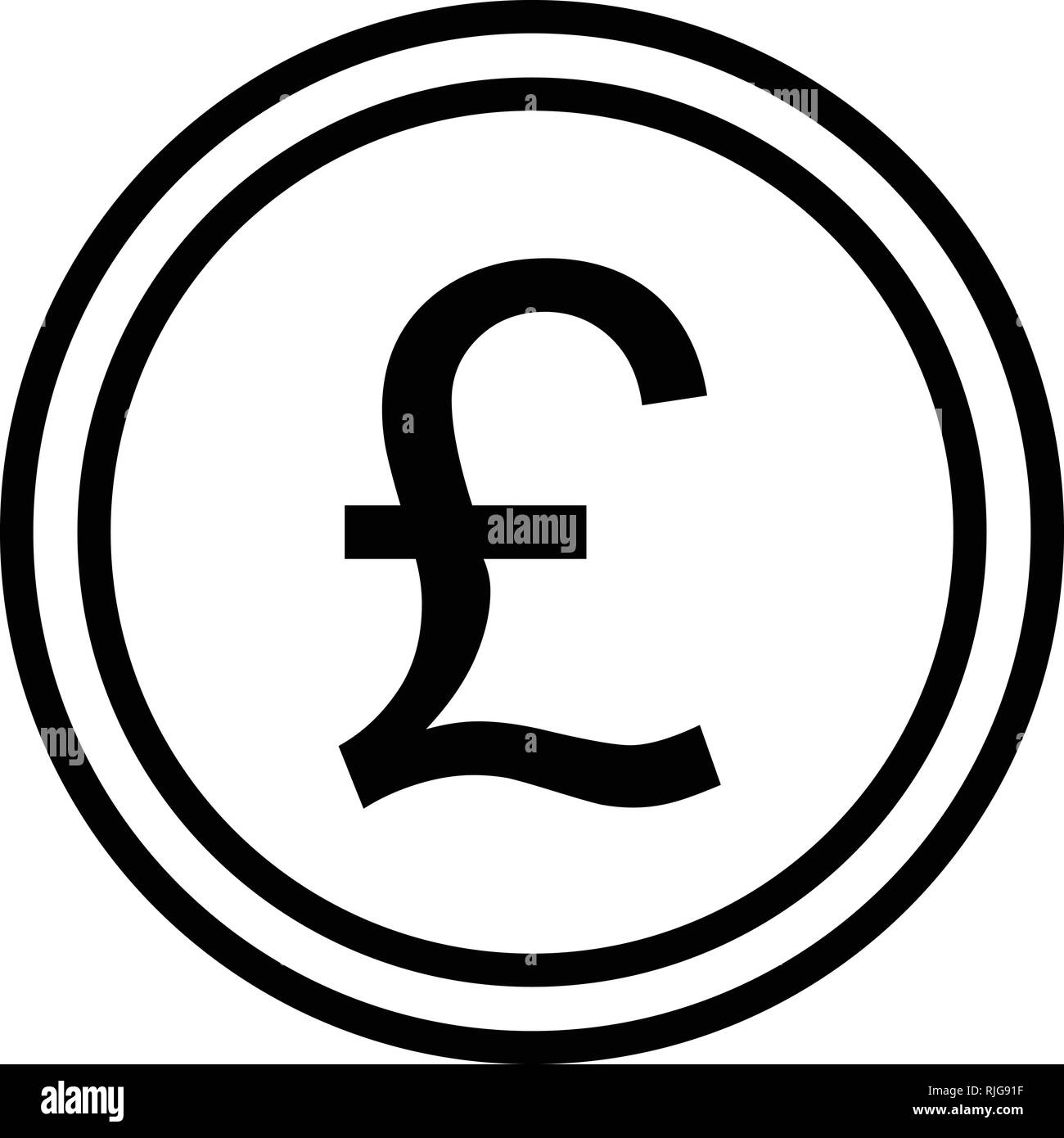 1 pound coin illustration Stock Vector Images - Alamy