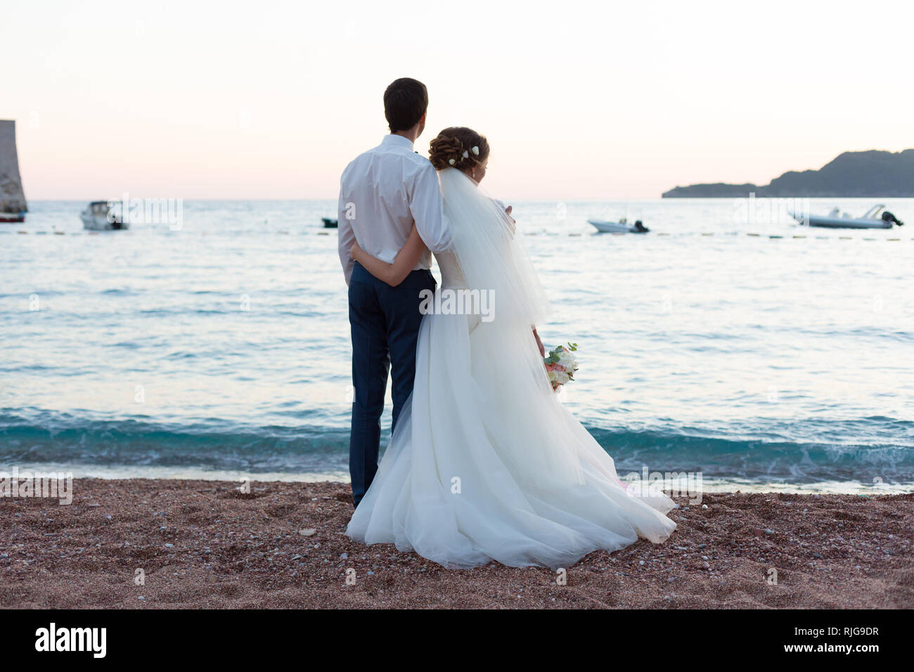 Newlyweds man woman stand hi-res stock photography and images - Alamy