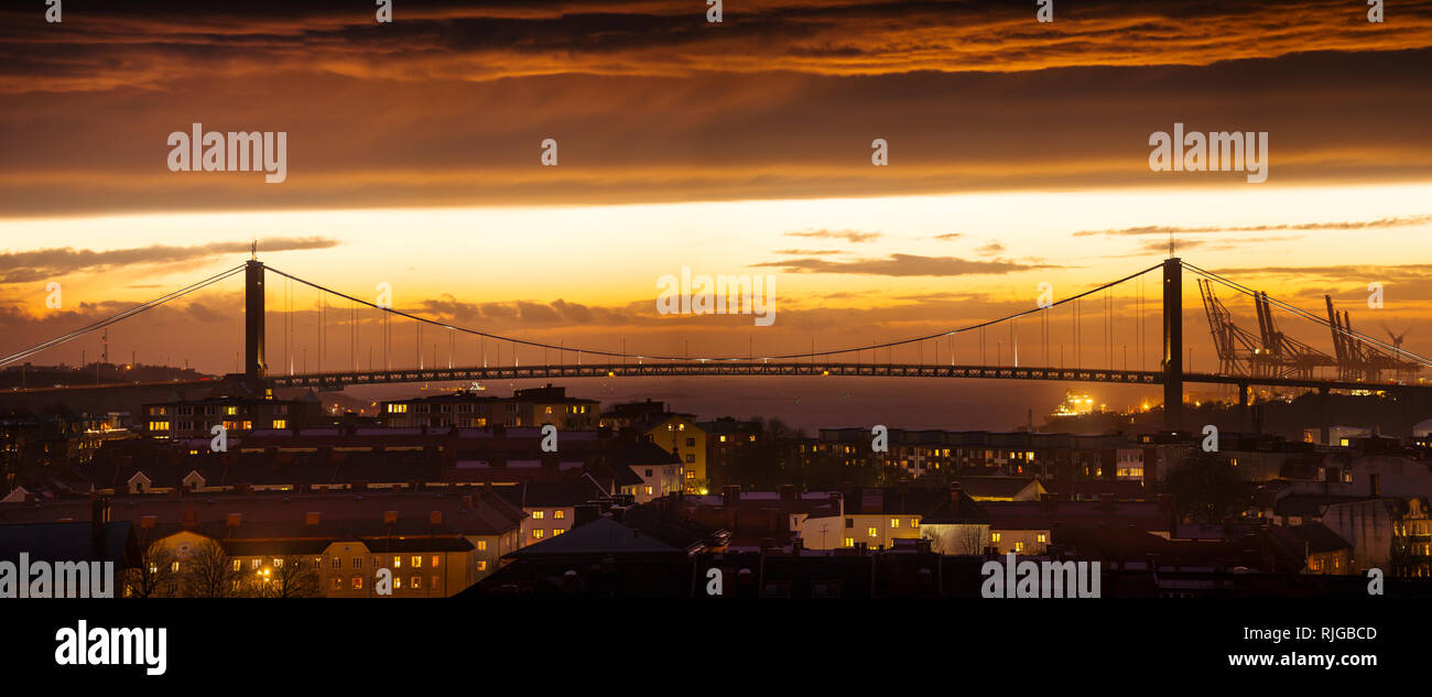 Bridge at sunset Stock Photo