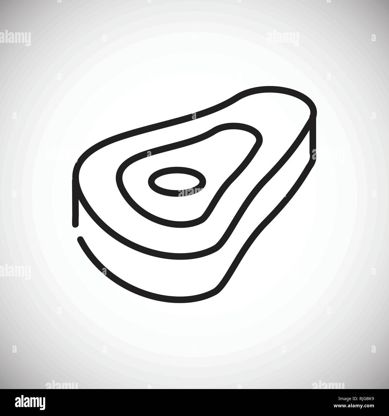 Meat line icon on white background for graphic and web design, Modern ...
