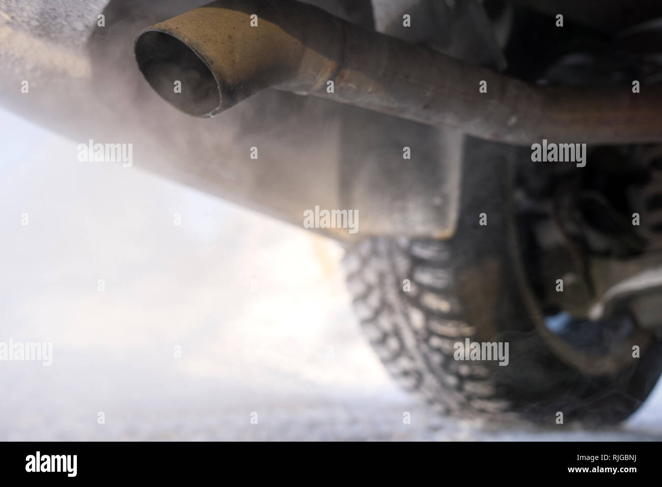 Exhaust pipe, close-up Stock Photo