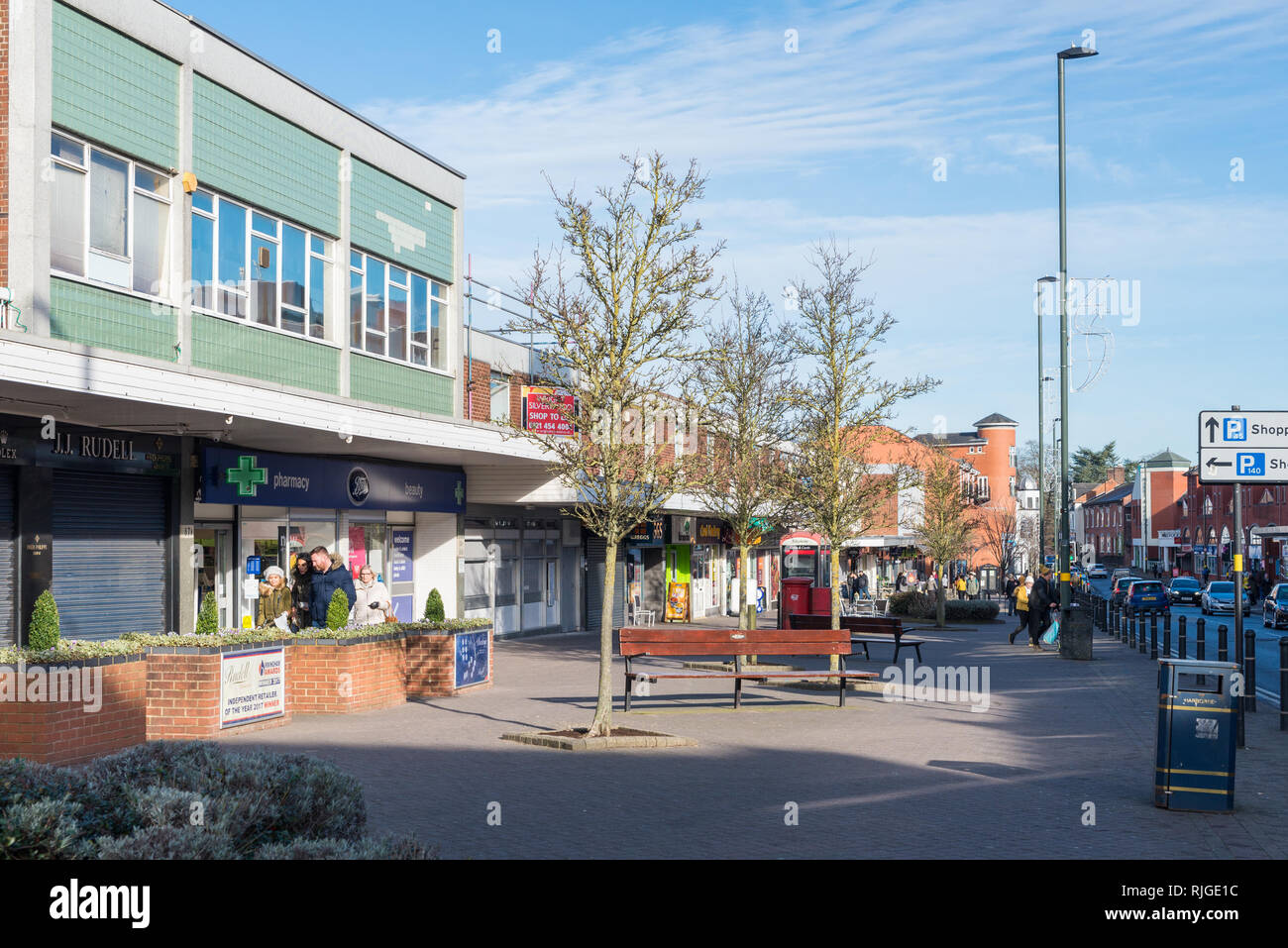 Shops in Harborne High Street, Birmingham Stock Photo Alamy