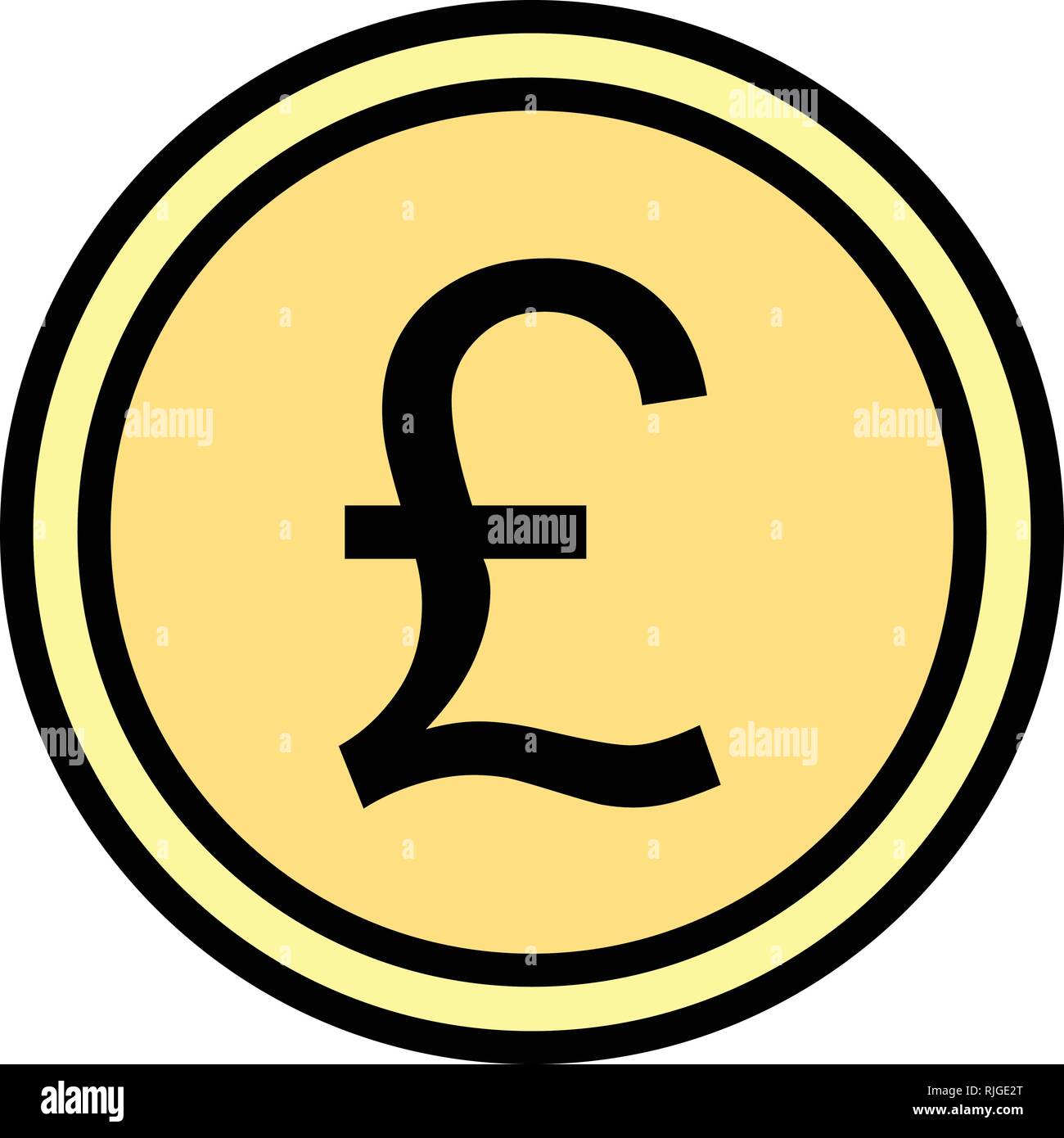 1 pound coin illustration Stock Vector Images - Alamy