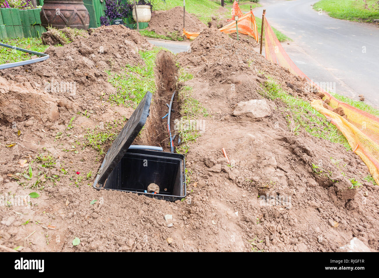 New fast speed fiber optic cables been installed underground