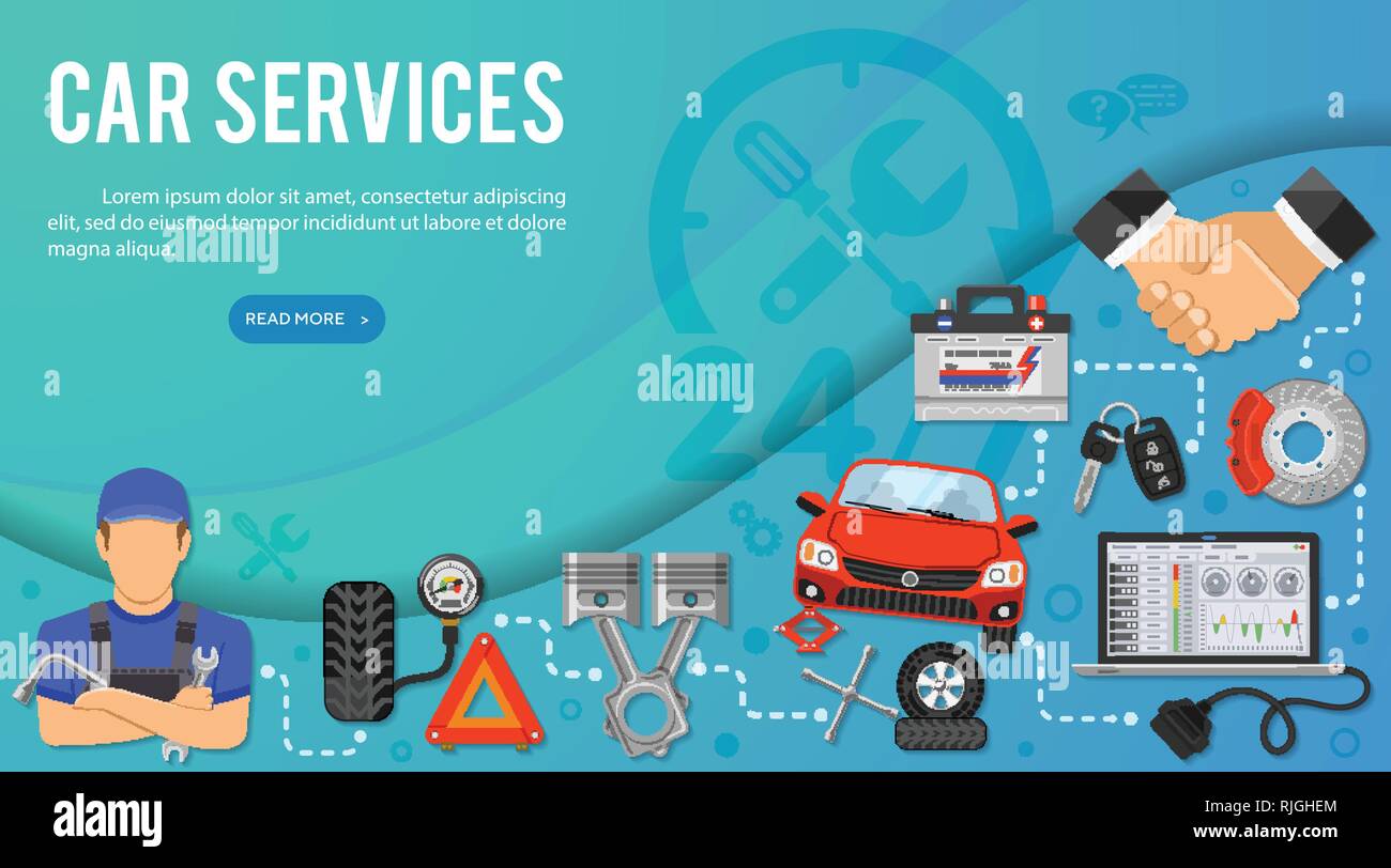 Car handshake mechanic Stock Vector Images Alamy