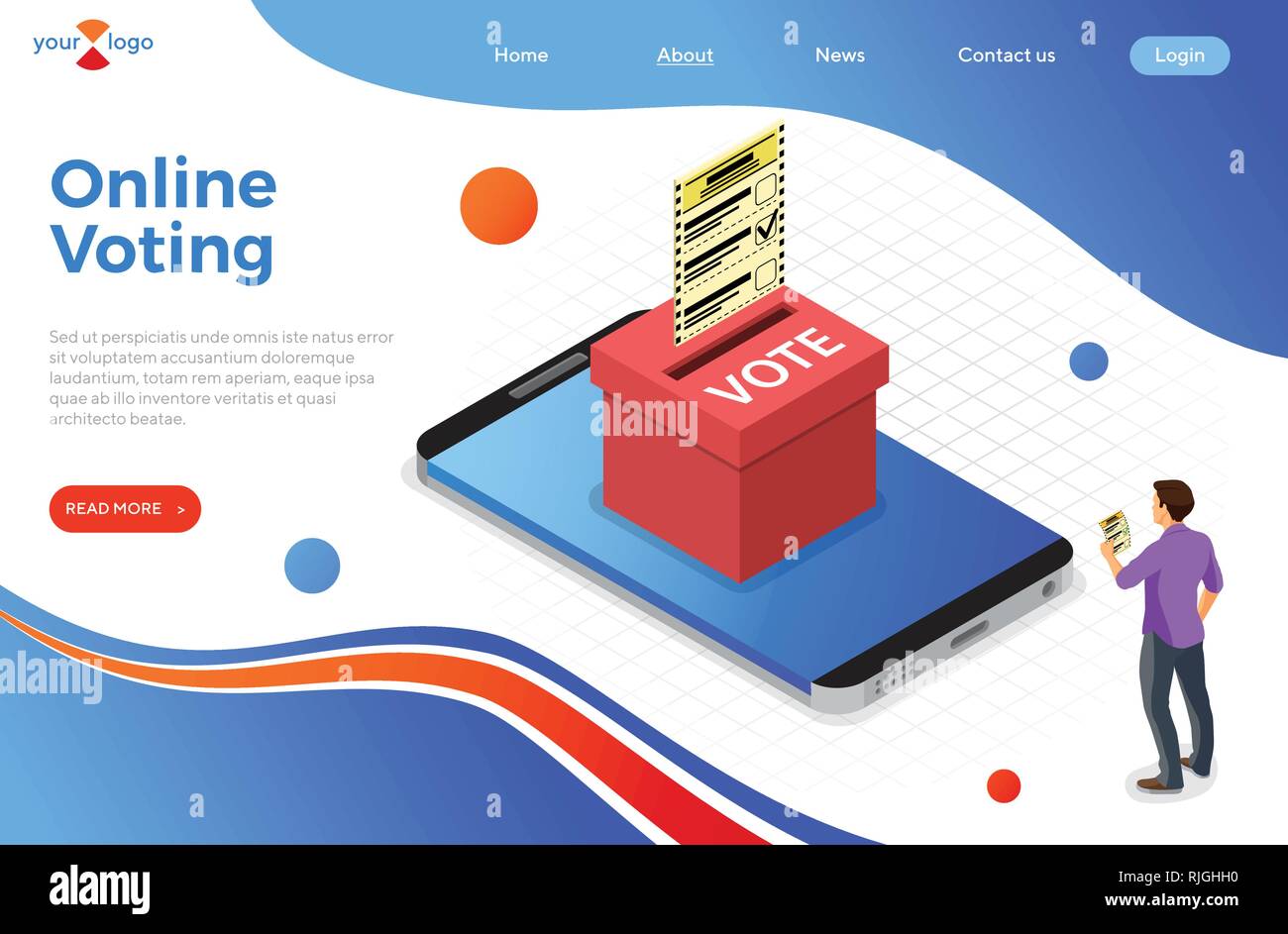 Ballot man icon isometric Stock Vector Images - Alamy