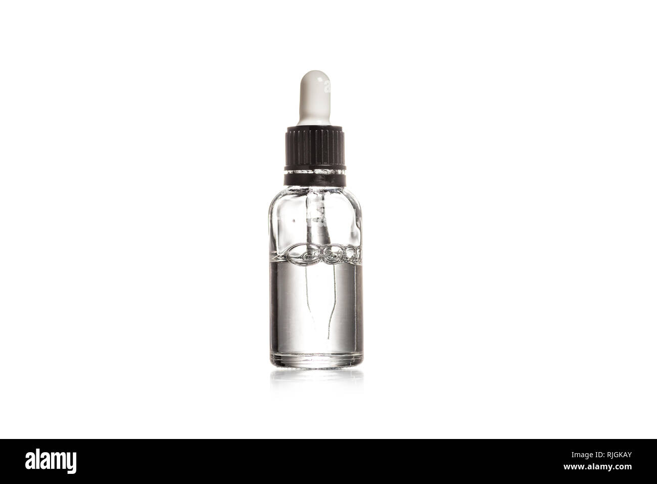 Serum bottle with dropper isolated on white background Stock Photo Alamy