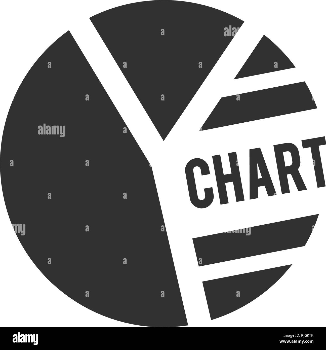 Pie Chart Icon in trendy flat style isolated on background. Graph ...