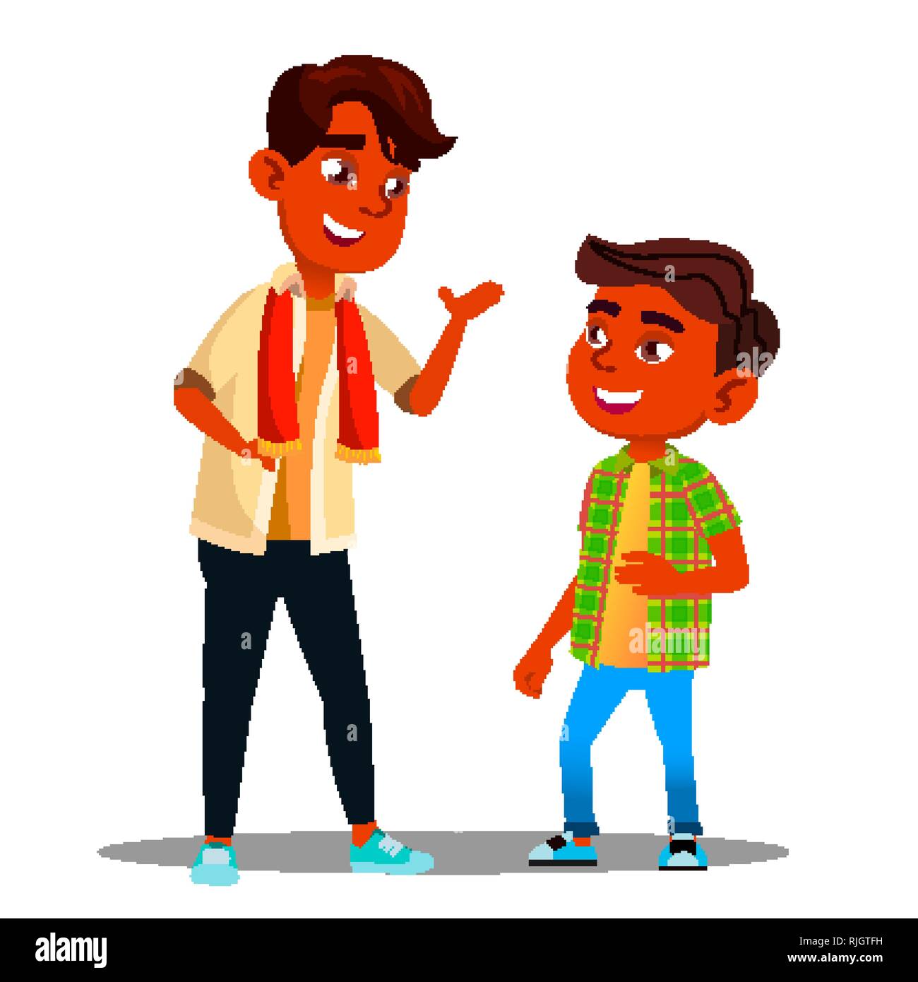 2 boys talking cartoon