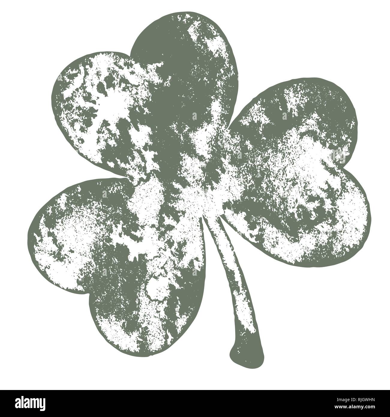 Grunge Clover Leaf Stock Vector Image & Art - Alamy