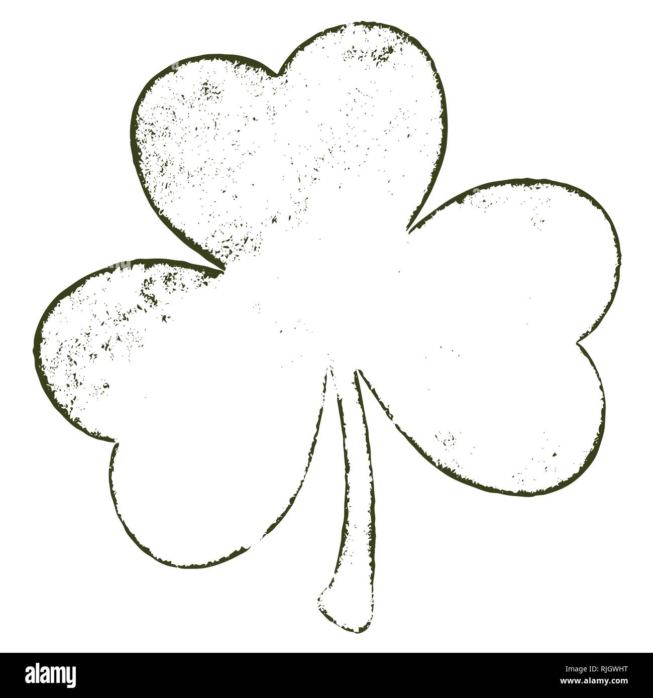 Grunge Clover Leaf Stock Vector Image & Art - Alamy