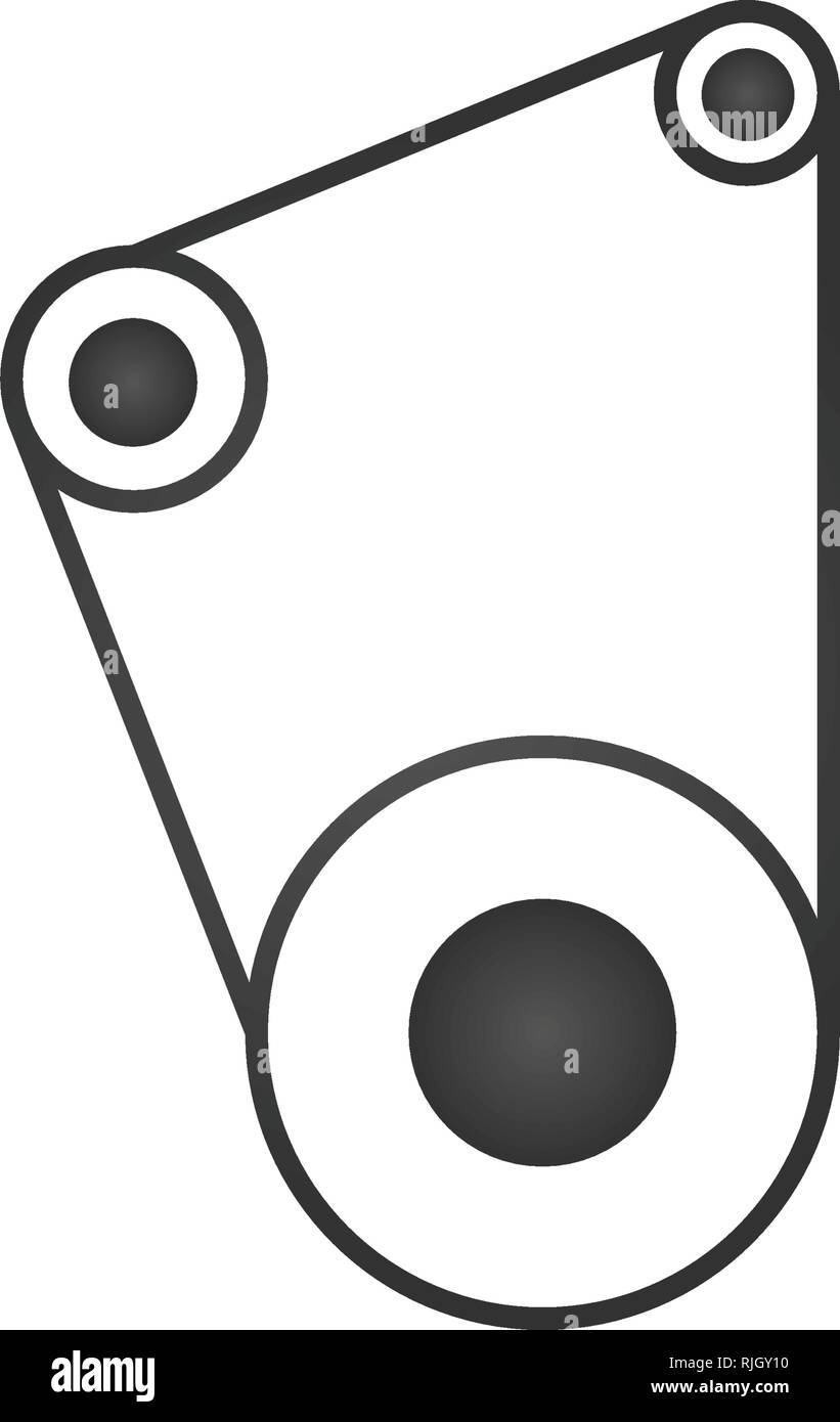 Timing belt icon. Generator strap sign. Repair service symbol. Engine