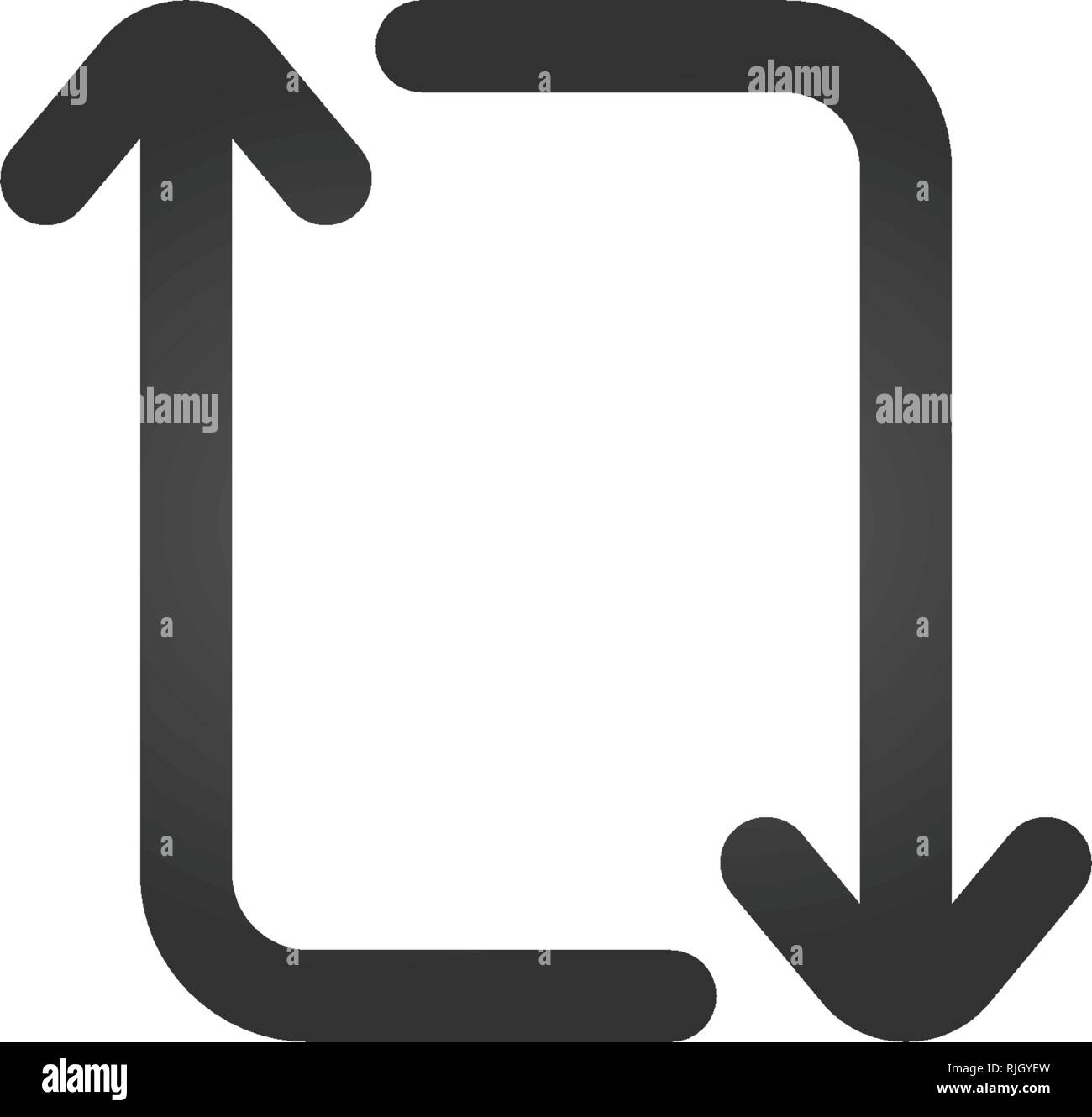 repeat refresh upgrade rectangle arrows. Vector illustration isolated ...
