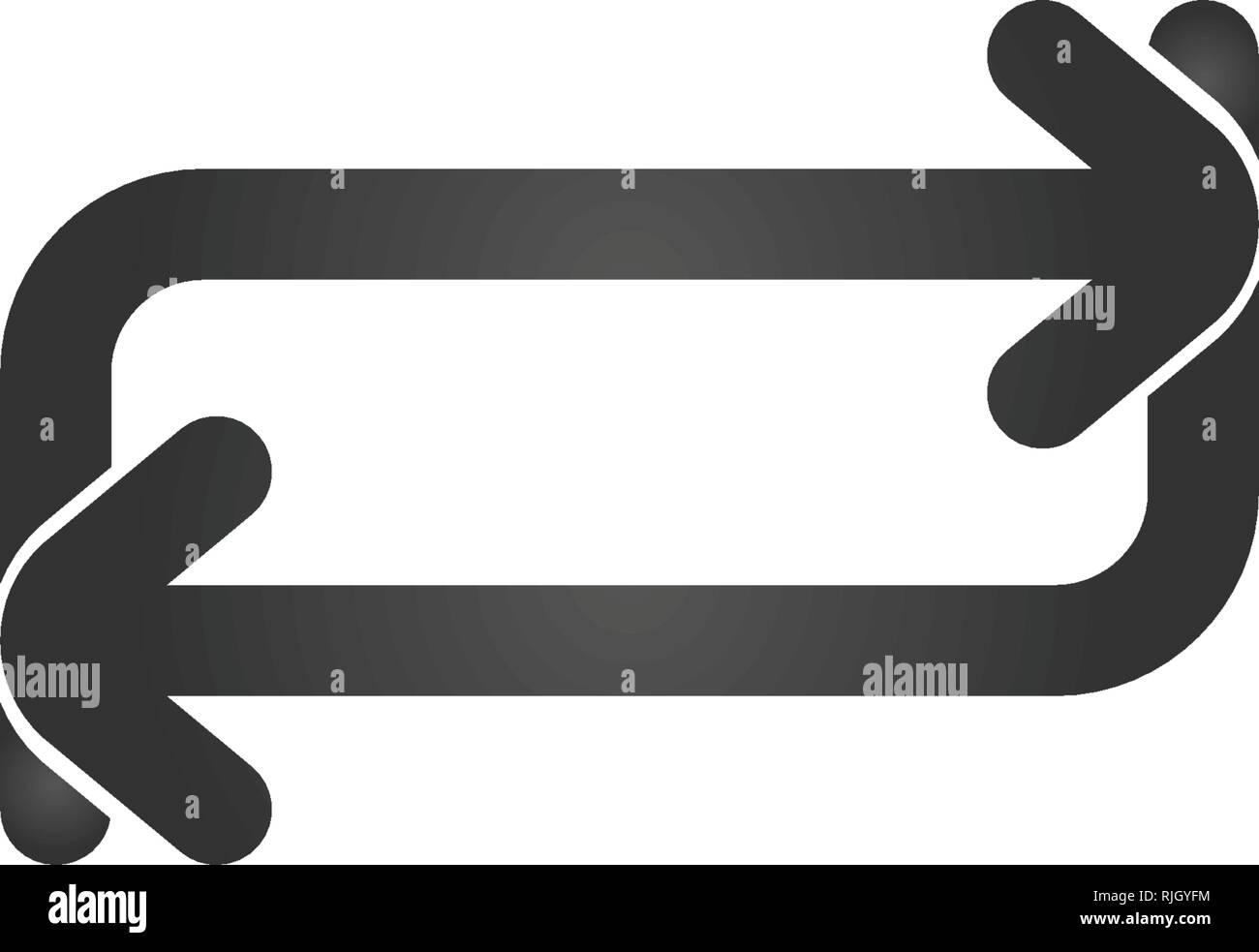 repeat refresh upgrade rectangle arrows. Vector illustration isolated ...