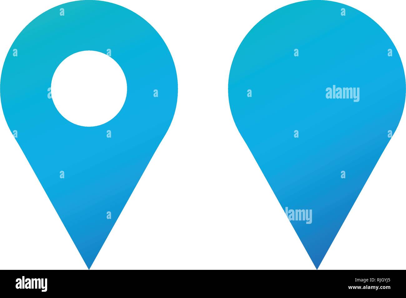 Set of location GPS map pin icon. map pointer symbol. map pin sign ...