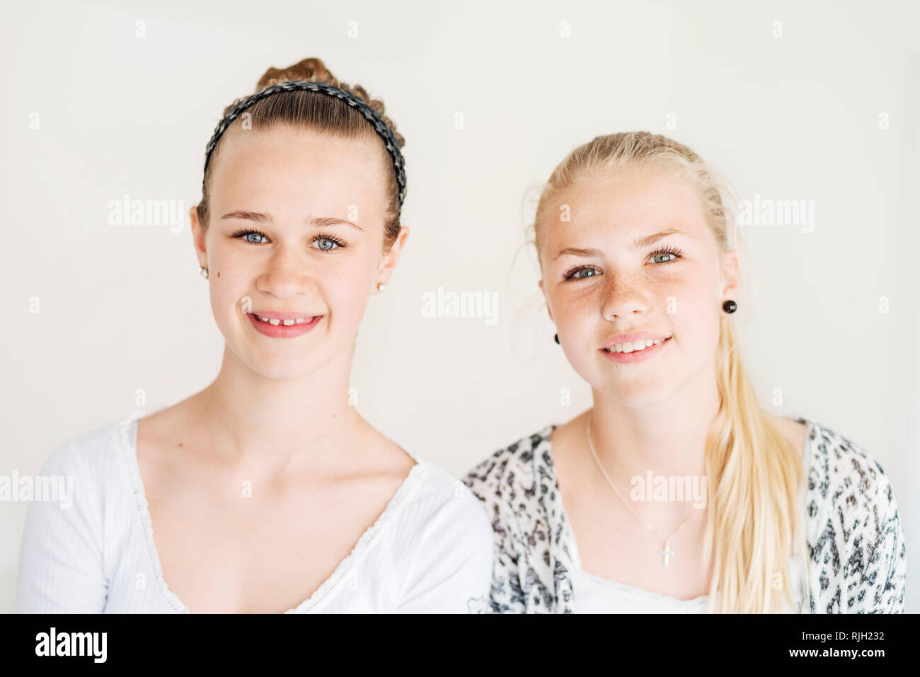 Portrait of teenage girls Stock Photo