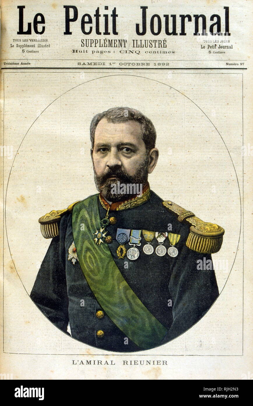 Henri Rieunier (1833 – 1918); French admiral and politician, most notable for his involvement in Vietnam. Stock Photo
