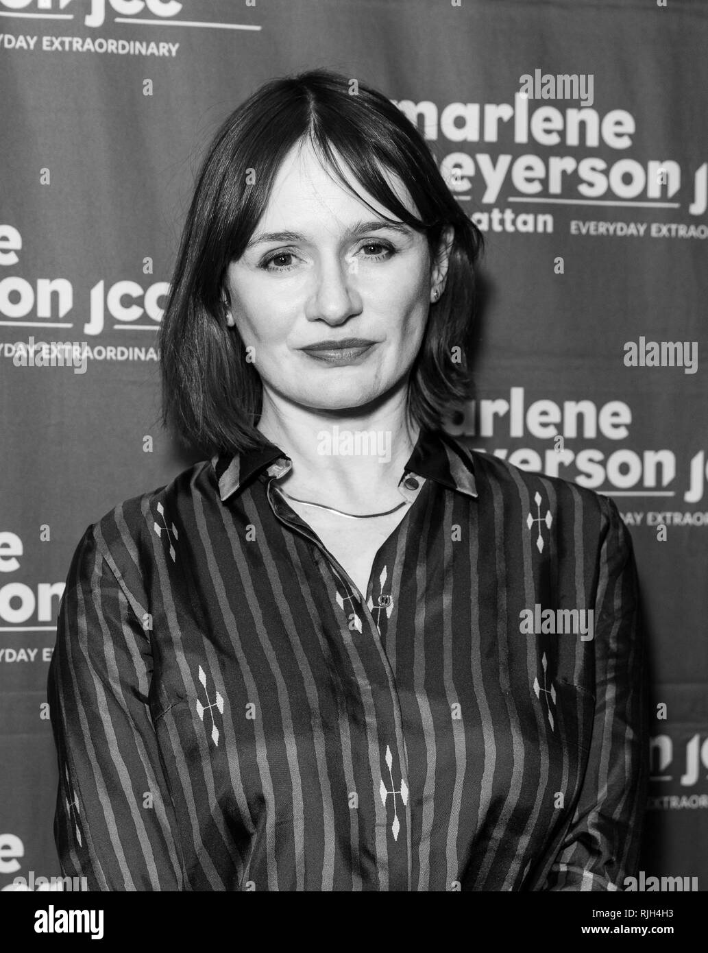 Producer Emily Mortimer wearing dress by Gabriela Hearst attends To Dust special screening at Marlene Meyerson JCC Manhattan (Photo by Lev Radin/Pacific Press) Stock Photo