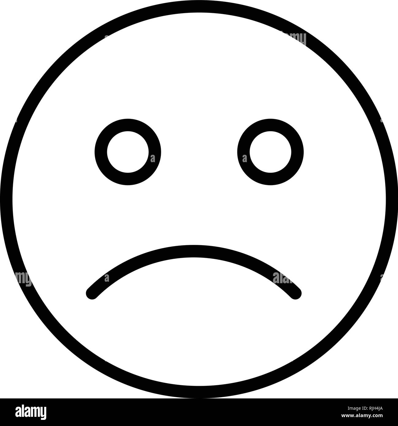 Sad emoji icons Black and White Stock Photos &amp; Images - Alamy