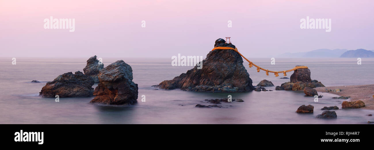 Wedded Rocks of Futami Stock Photo - Alamy