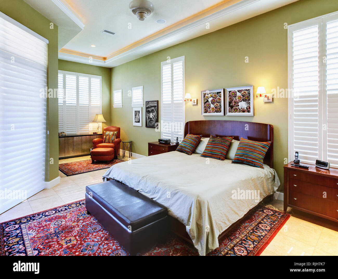 Master Bedroom With Sitting Area Stock Photo 235177803 Alamy