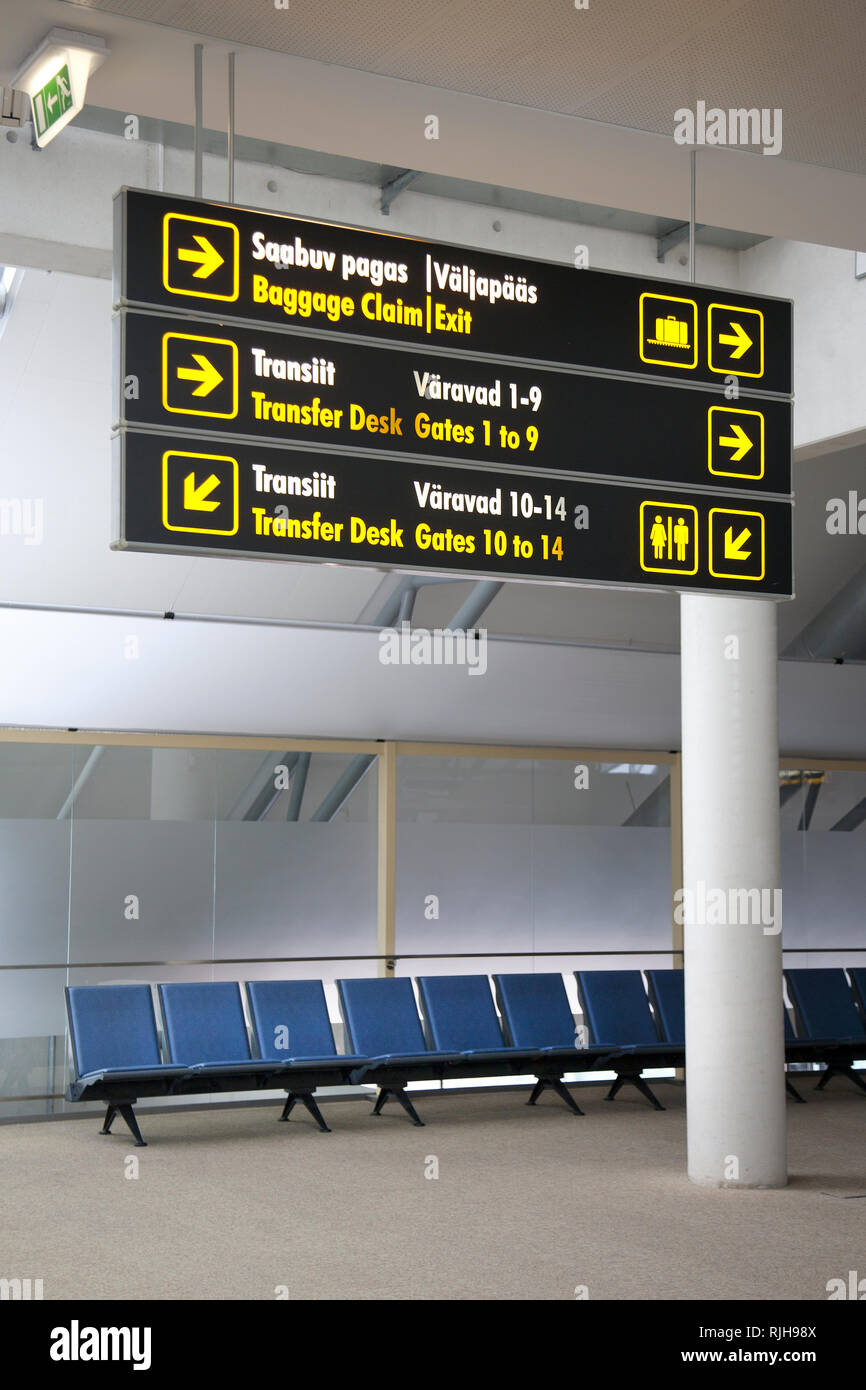Airport Directional Signs Stock Photo Alamy
