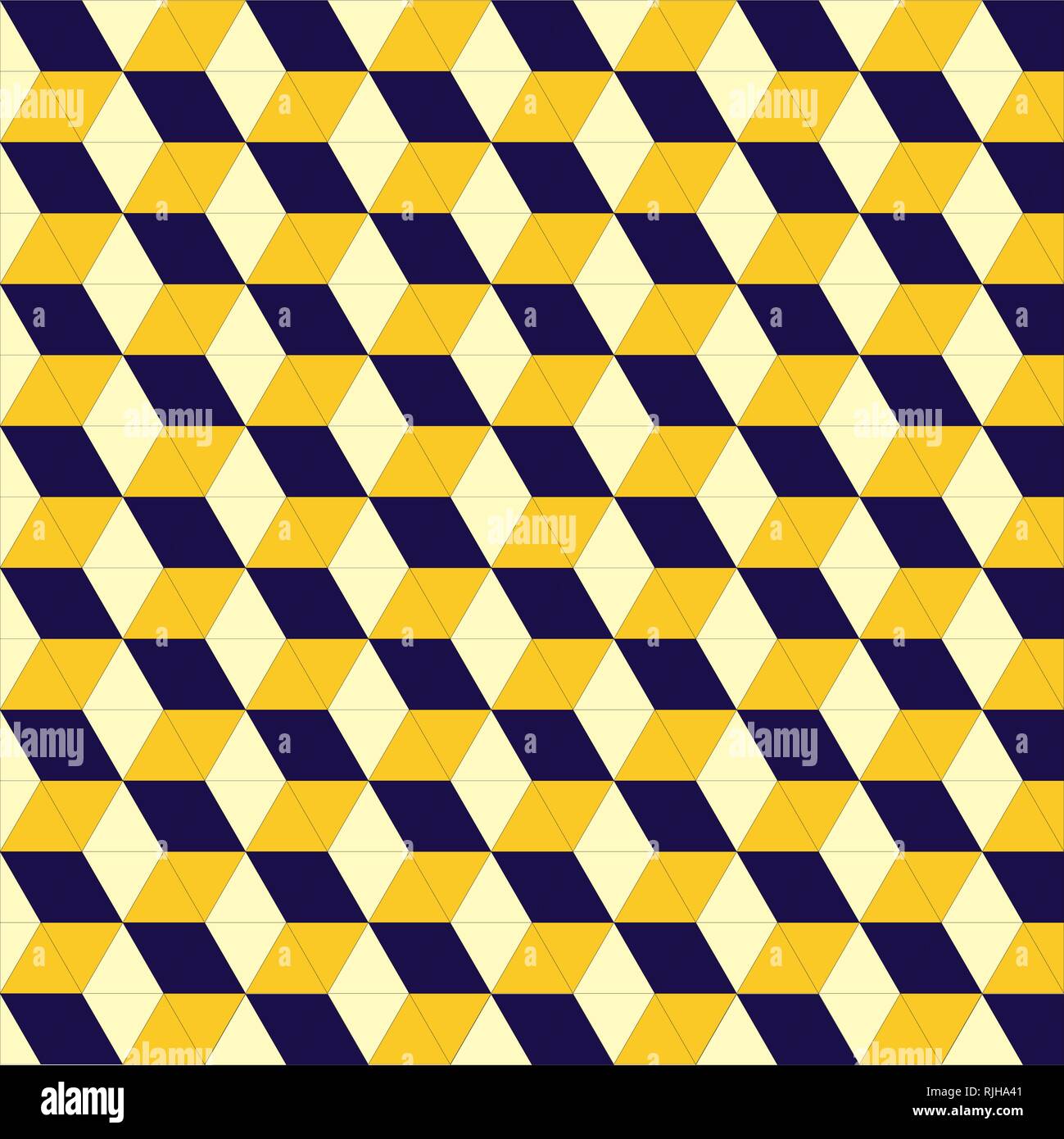 Gold and dark blue geometric vector pattern Stock Vector