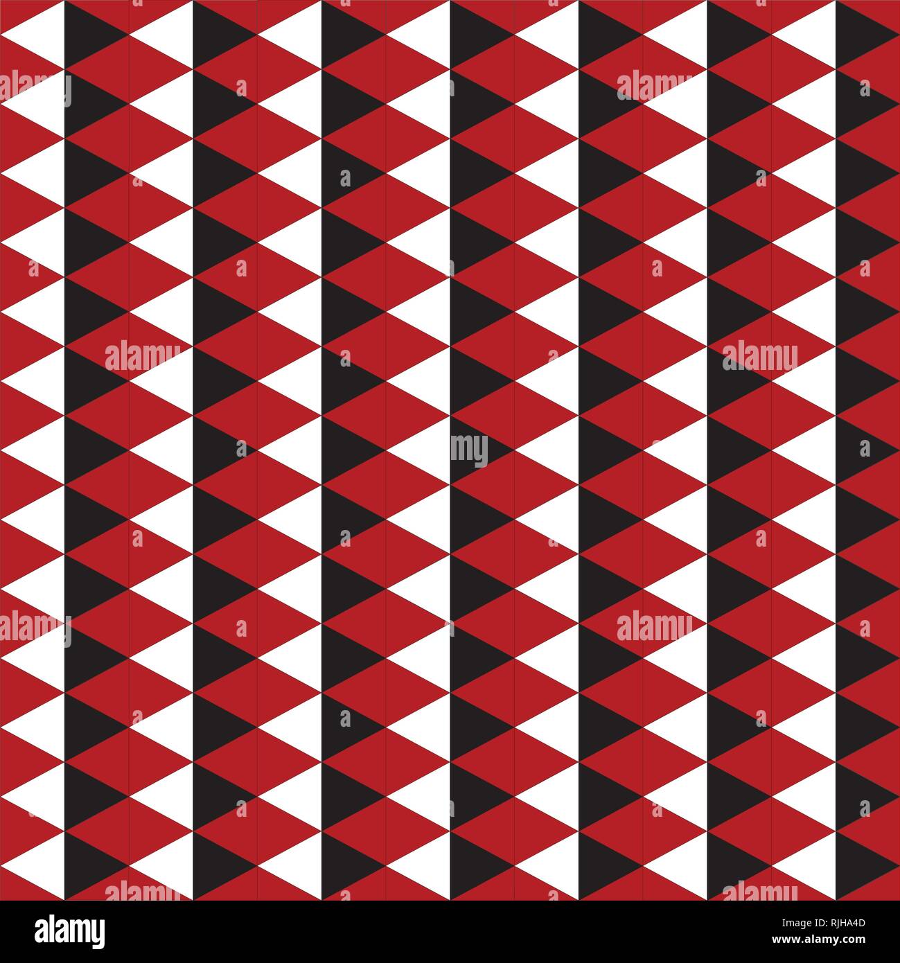 Red, black and white geometric vector pattern Stock Vector