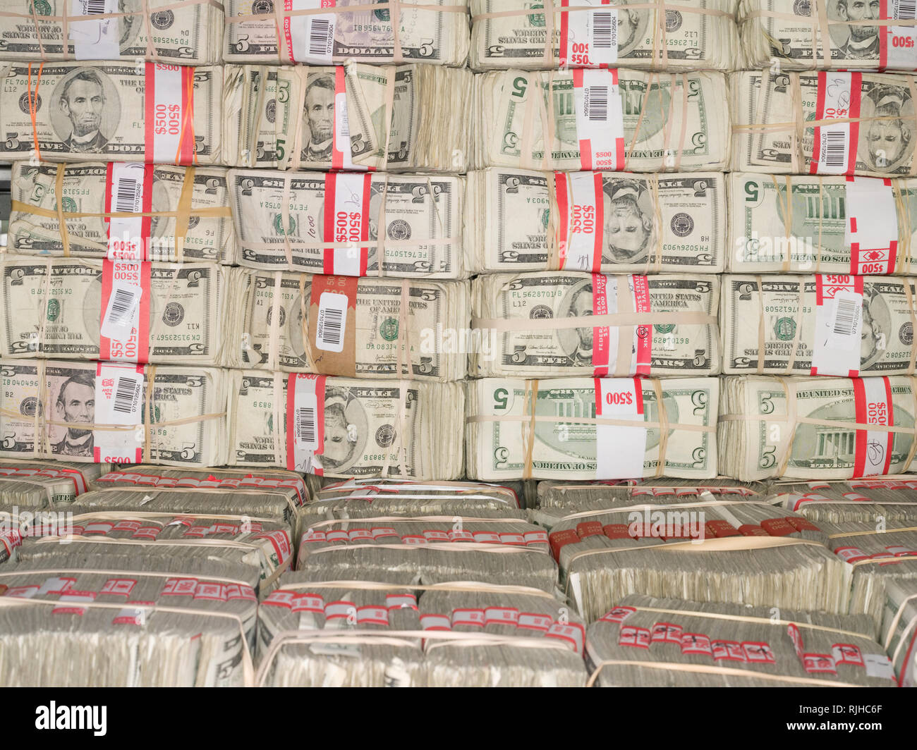 How Many Five Dollar Bills Are In A Bundle Dollar Poster