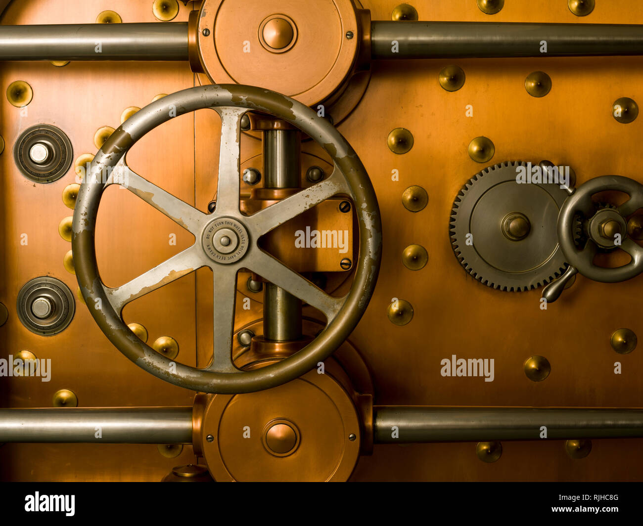 Tumbler Bank Vault Door Stock Photo Alamy