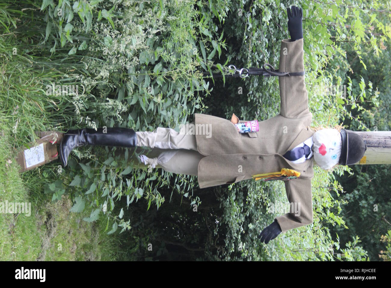 Horse Rider scarecrow Stock Photo