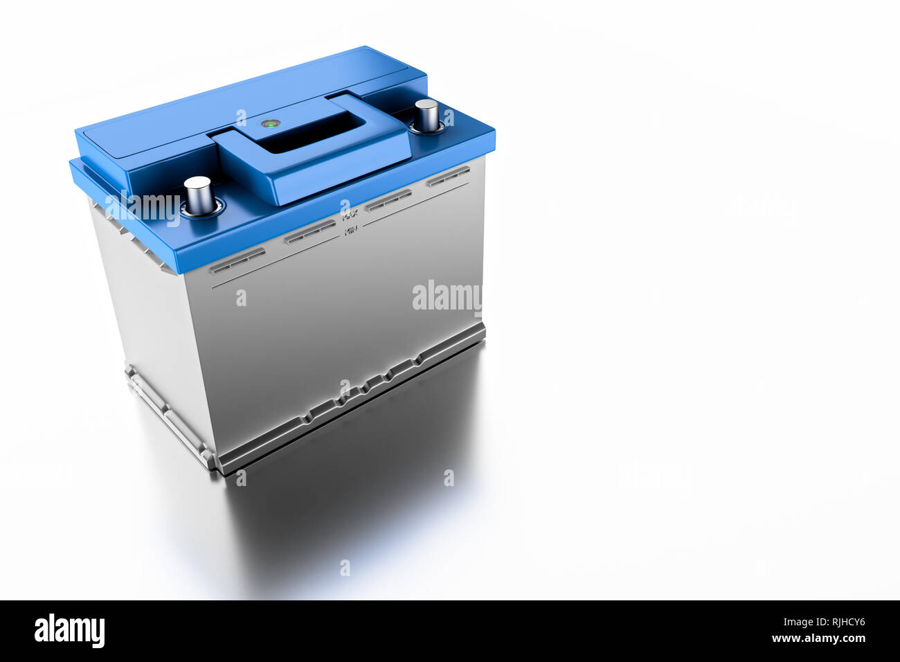 3D rendering. Car battery on grey background Stock Photo Alamy