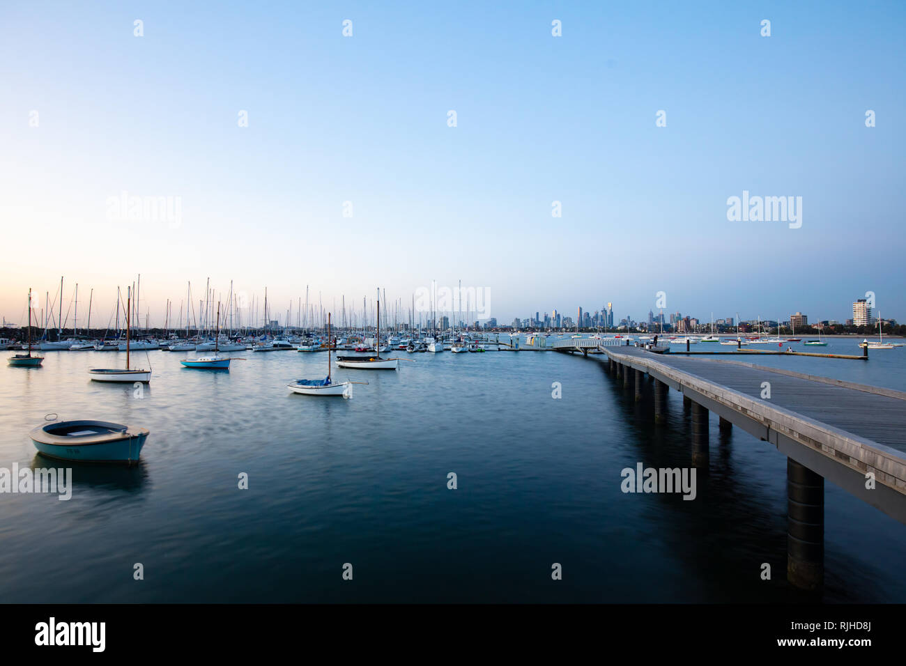 Melbourne Summer Sunset Stock Photo - Alamy