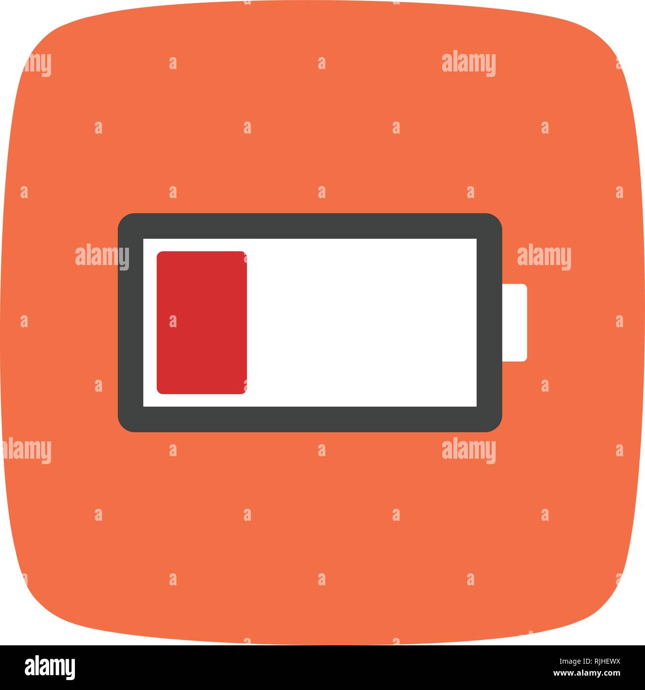 Low Battery Vector Icon Sign Icon Vector Illustration For Personal And Commercial Use... Clean Look Trendy Icon... Stock Vector