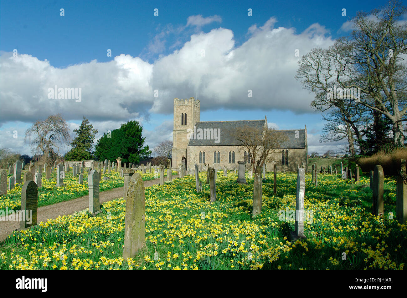 Carham Church, Northumberland, Stock Photo