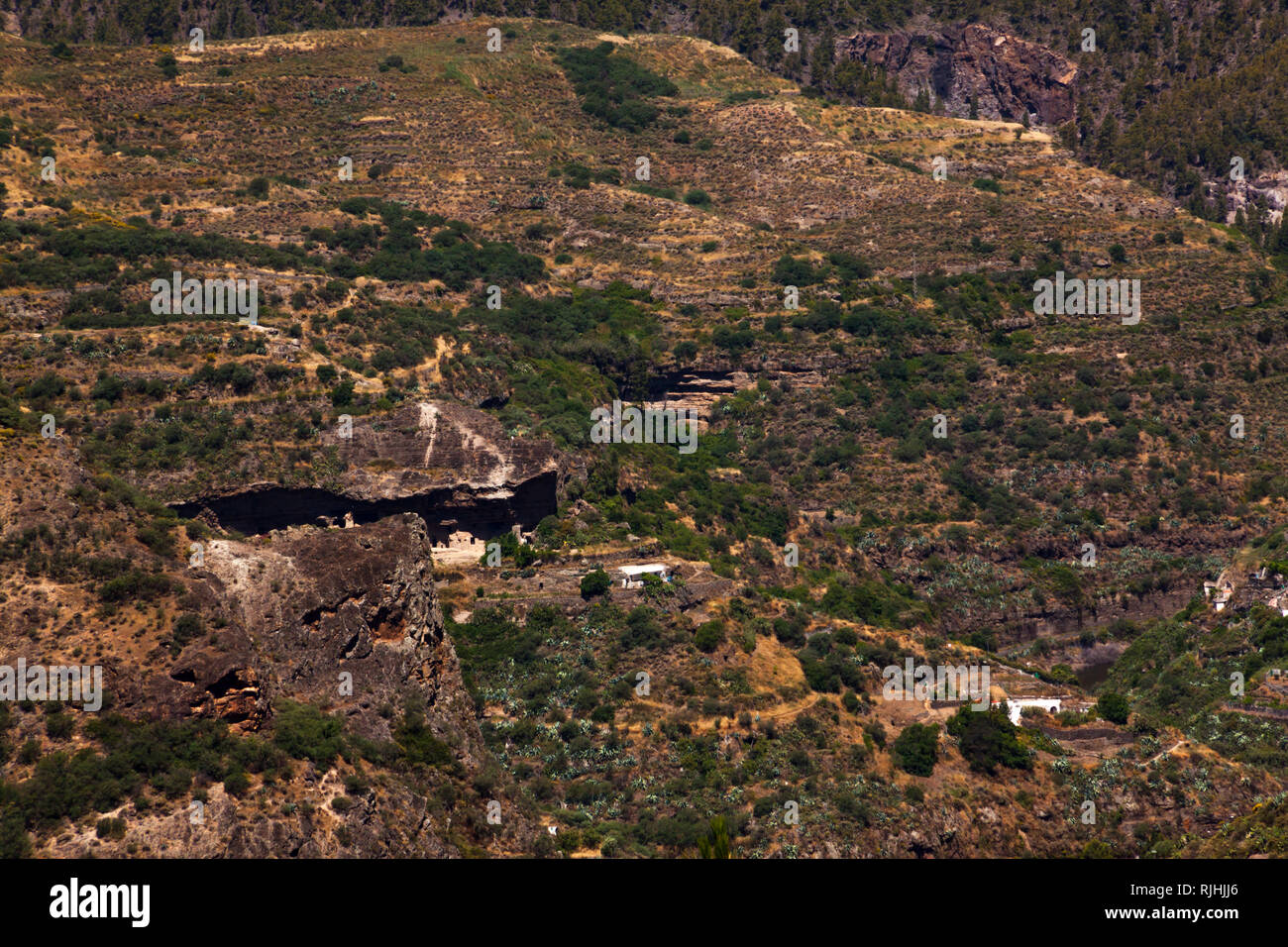 Landscape of Risco Caído in Gran Canaria, Spain - Stock Image