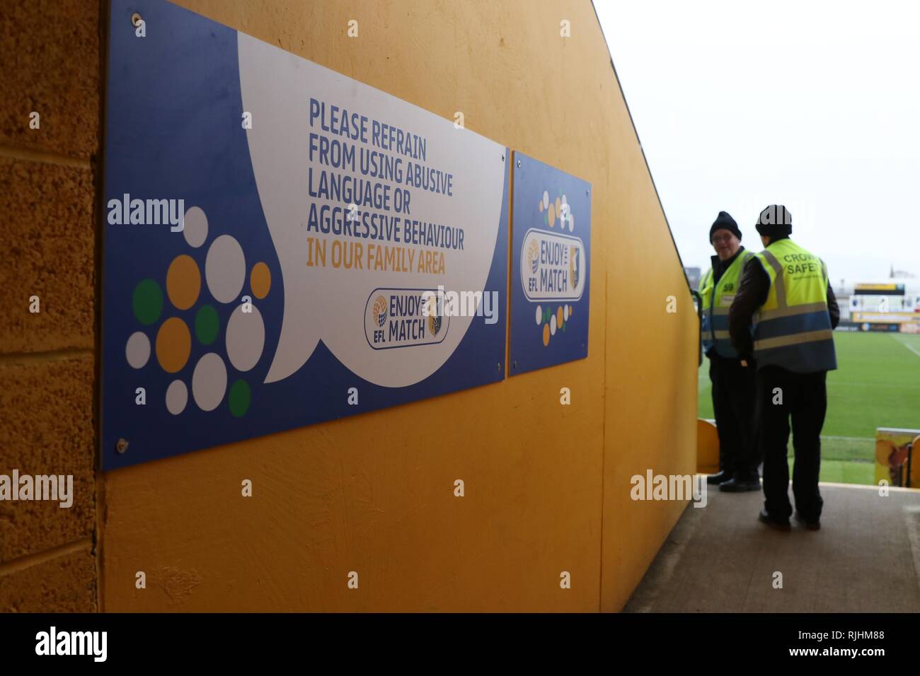 Mansfield Town FC home ground,  The One Call Stadium in Mansfield.  Picture by Antony Thompson - Thousand Word Media, NO SALES, NO SYNDICATION. Contac Stock Photo