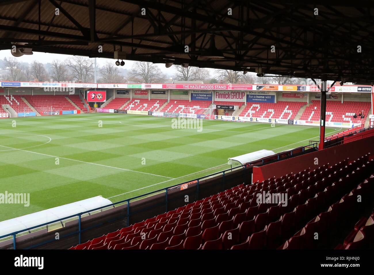 Cheltenham Town FC's home ground the Jonny Rocks Stadium, Whaddon Road