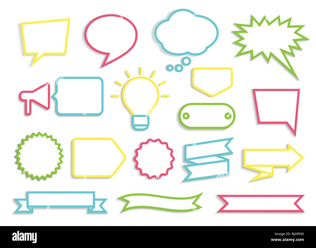 Slp Ribbons Speech badges hi-res stock photography and images - Alamy