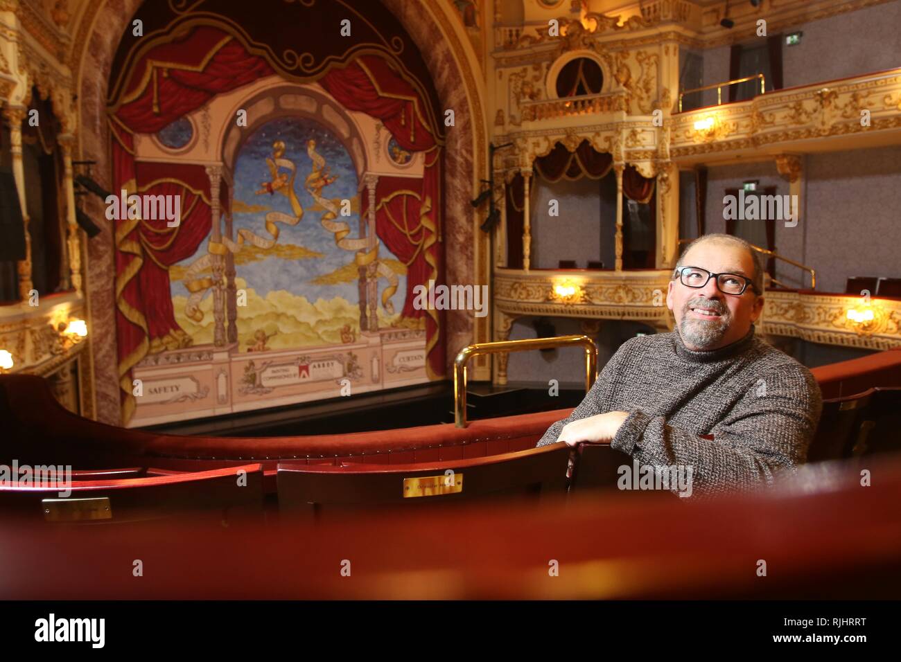 Phil R Daniels, of Upstage Designs, with the Everyman Theatre fire