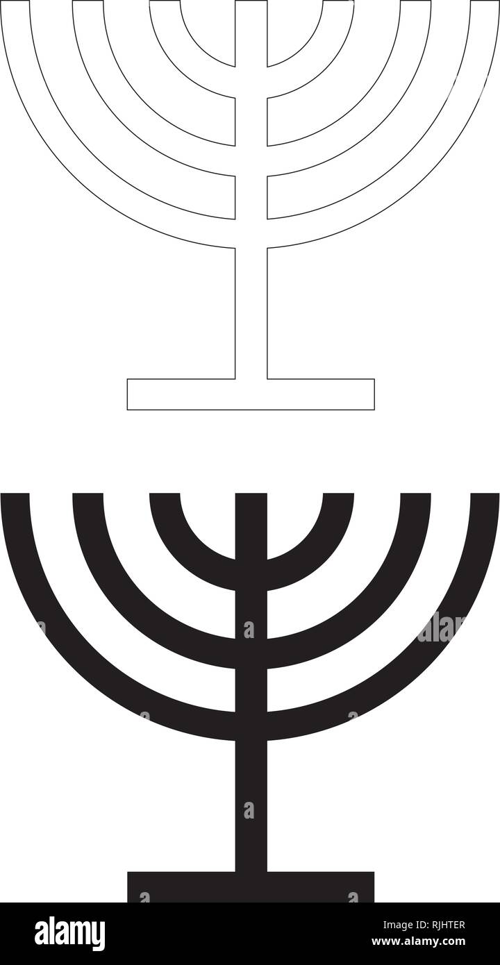 Menorah judaic symbol Stock Vector