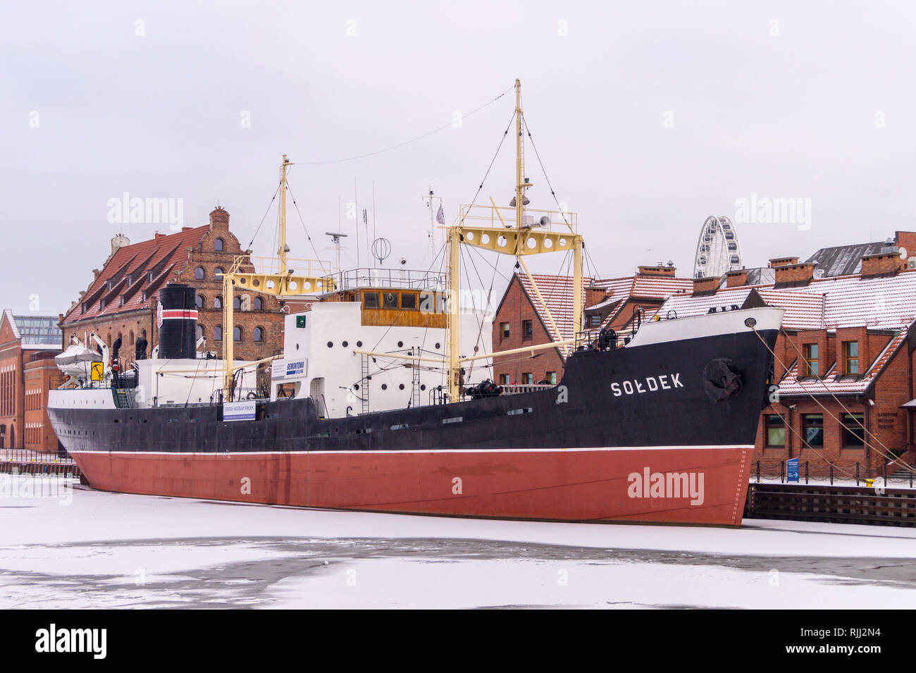 SS Sołdek museum ship, Gdańsk, Poland Stock Photo