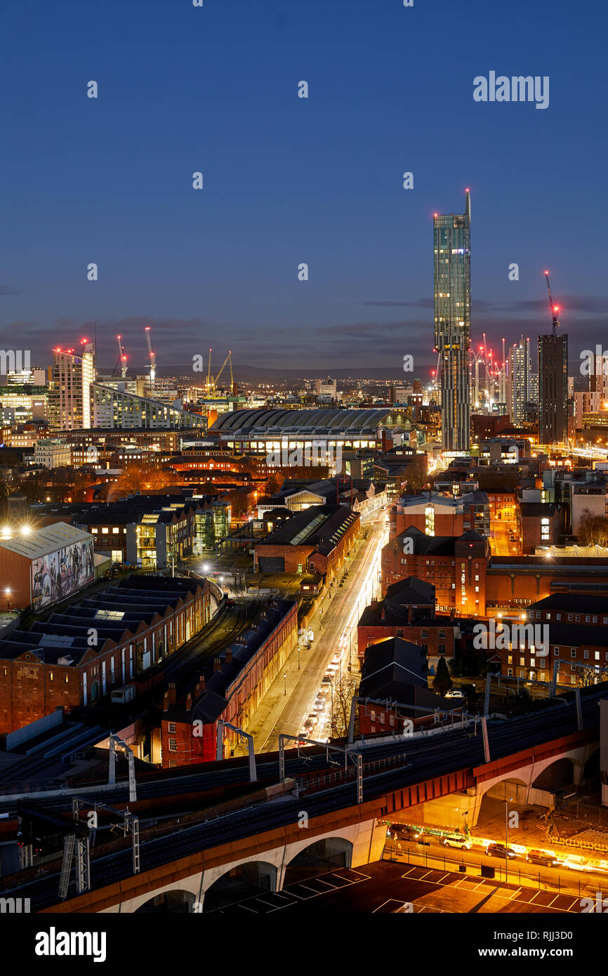 Liverpool City Centre Night Showing High Resolution Stock Photography And Images Alamy