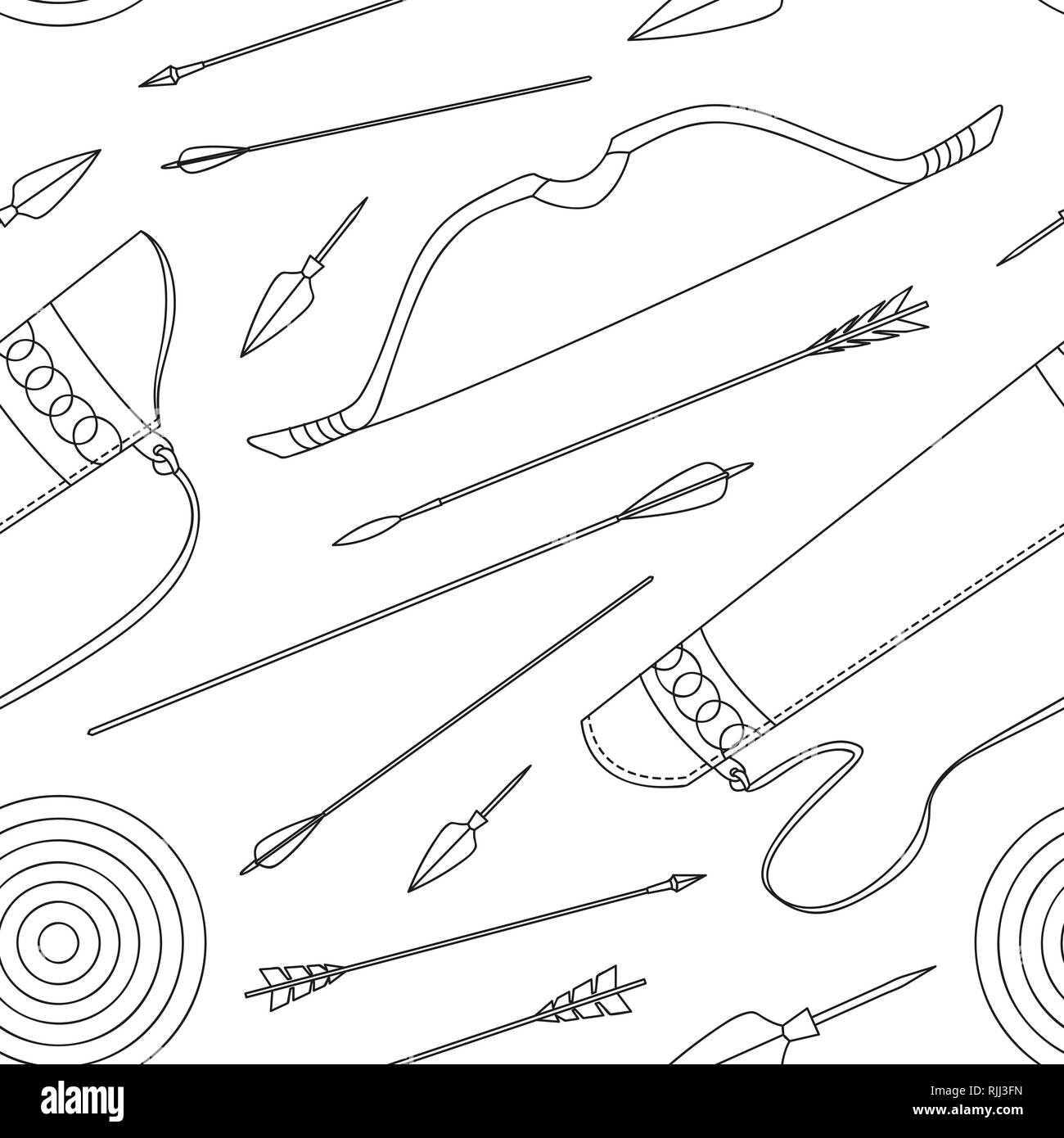 Shooting with bow pattern. Vector illustration EPS 10 Stock Vector